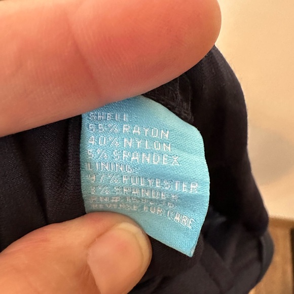 J. McLaughlin Nicole Jumpsuit Short Sleeve Faux Wrap Navy Blue Size Large EUC - Picture 3 of 5